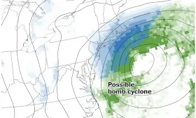 Where snow could be measured in inches — or feet — in the East this weekend