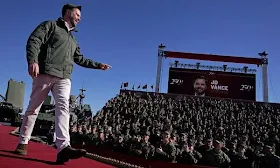 Vance Flexes the Marines’ Might as Thousands Protest Trump’s Agenda