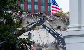 Historic preservation group urges pause on East Wing demolition as Trump pushes ahead with his ballroom
