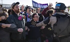 Cops injured, faith leaders among 21 arrested after scuffles erupt during Broadview ICE facility protest