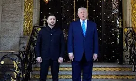 Ukraine war live: Trump greets Zelenskyy in Florida for peace​ talks and says he thinks Putin is serious about peace this time
