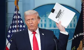 Trump touts first-year accomplishments in lengthy White House briefing before heading to Davos