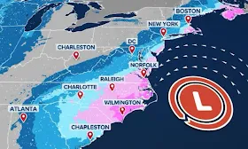 Live updates: Major nor'easter to 'bomb out,' Carolinas in threat zone for heavy snow, intense wind