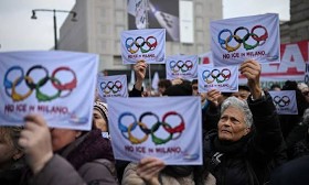 Milan protesters call for U.S. ICE agents to leave Italy as Winter Games approach