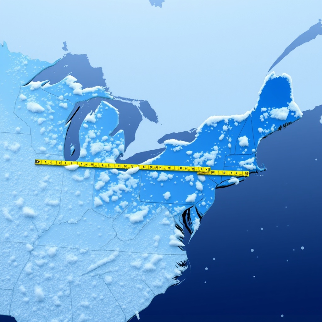 Where snow could be measured in inches — or feet — in the East this weekend