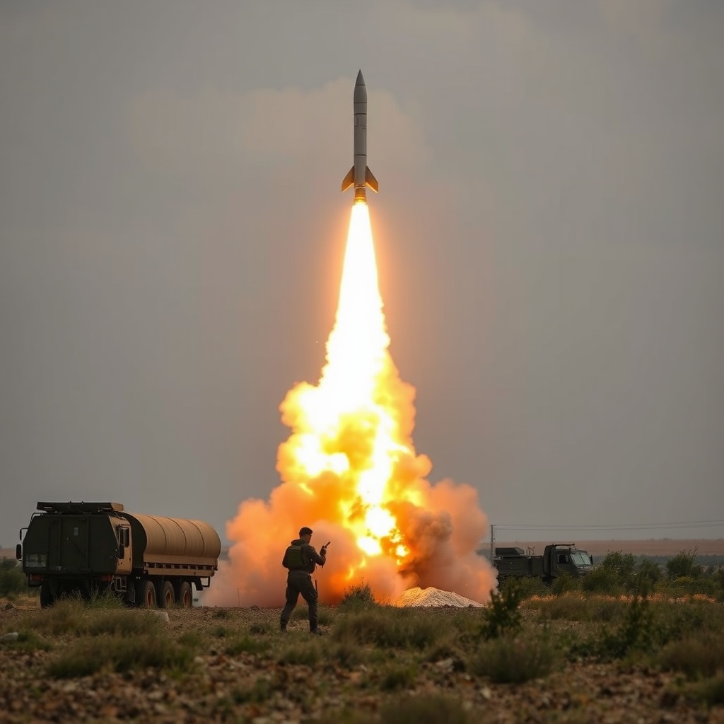 Israeli military says Iranian missiles hit central Israel