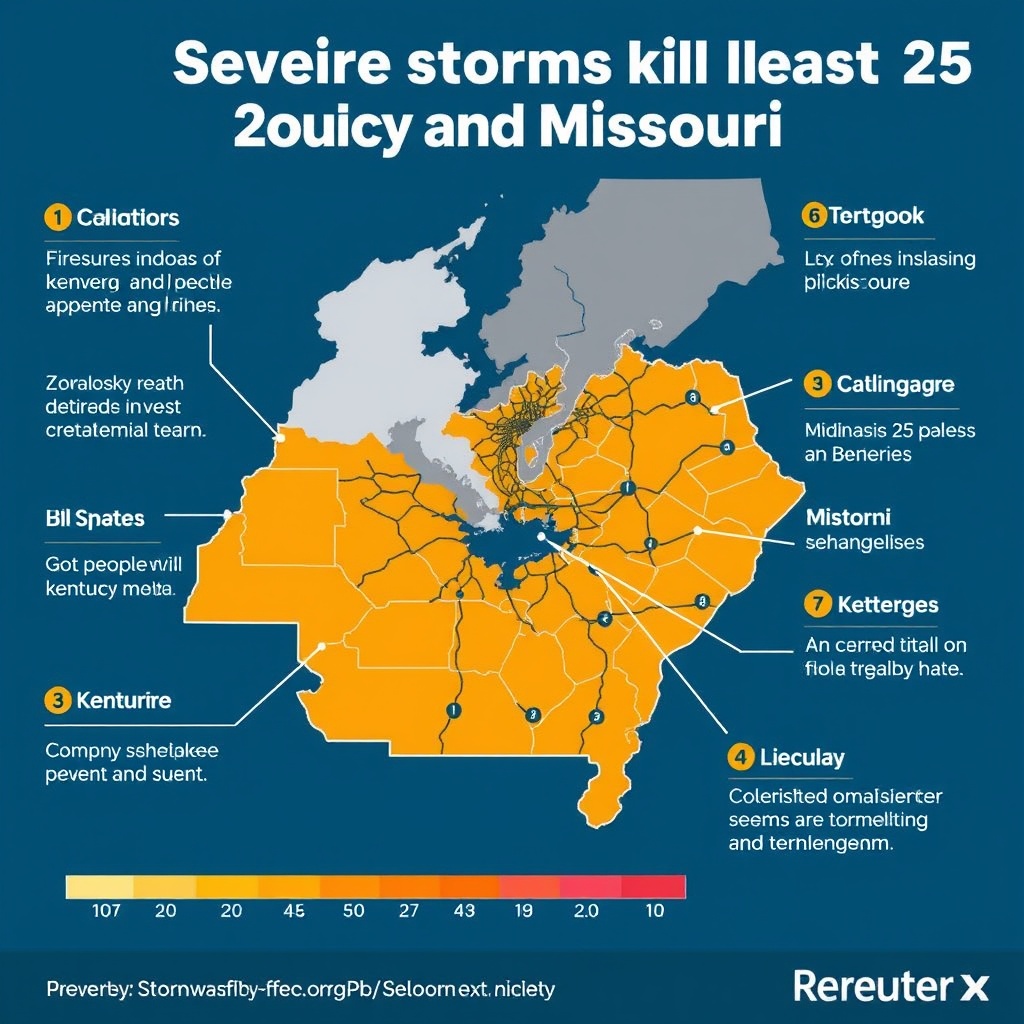 Severe storms kill at least 25 in Kentucky and Missouri