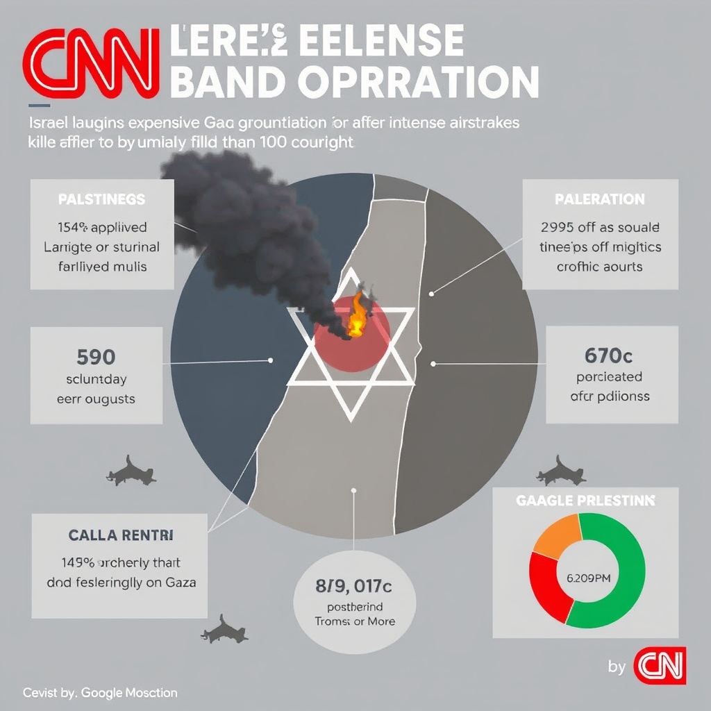 Israel begins extensive Gaza ground operation after intense airstrikes kill more than 100 overnight