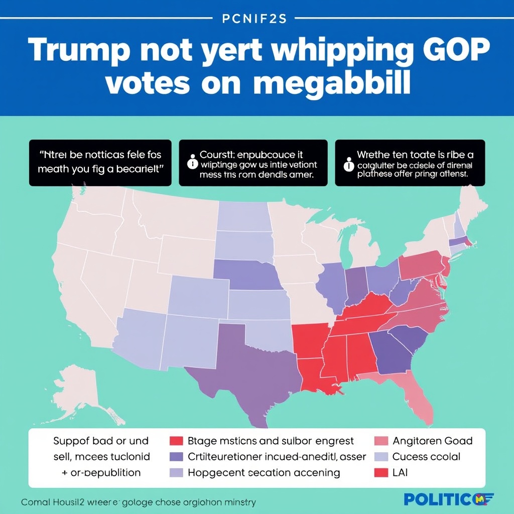 Trump not yet whipping GOP votes on megabill
