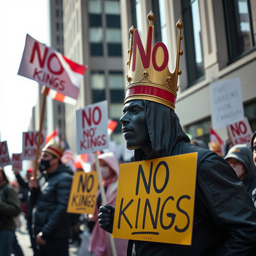 ‘No Kings’ protests against Trump bring a street party vibe to cities nationwide