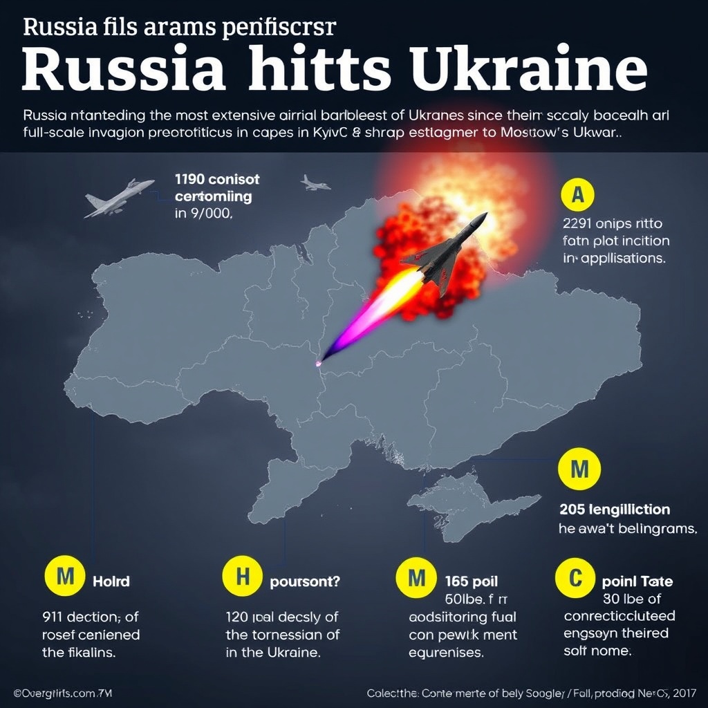 Russia hits Ukraine with biggest air attack of the war