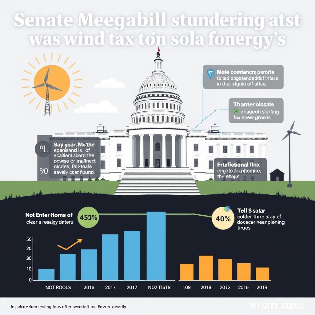 Senate Megabill Stuns the Clean Energy Industry With New Tax on Wind and Solar