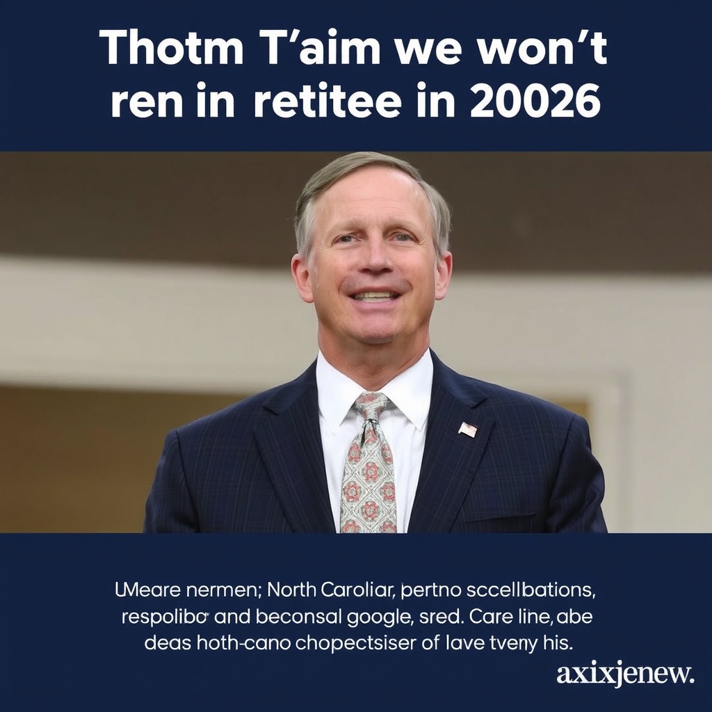 North Carolina U.S. Sen. Thom Tillis won't run for reelection in 2026