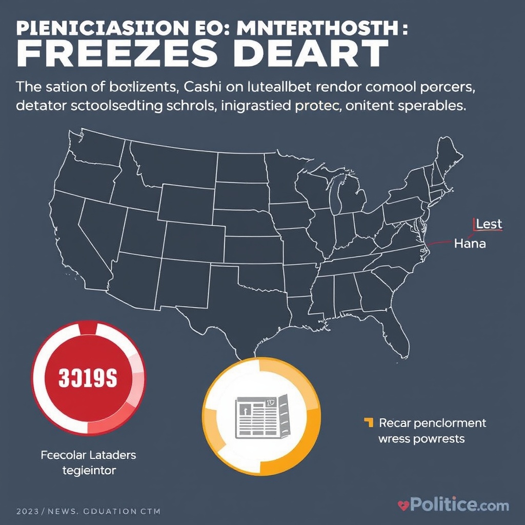 Education Department freezes cash for school districts, teacher training, migrant students