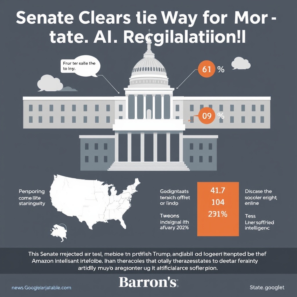 Senate Clears the Way for State AI Regulation. Meta, Amazon, and Alphabet Stock Fall.