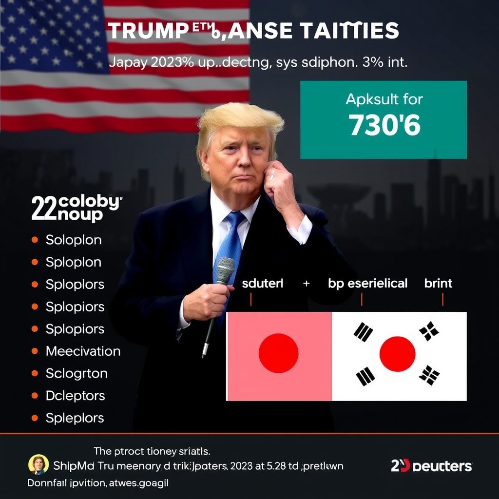 Stocks fall, dollar up as Trump plans 25% tariffs on Japan, South Korea