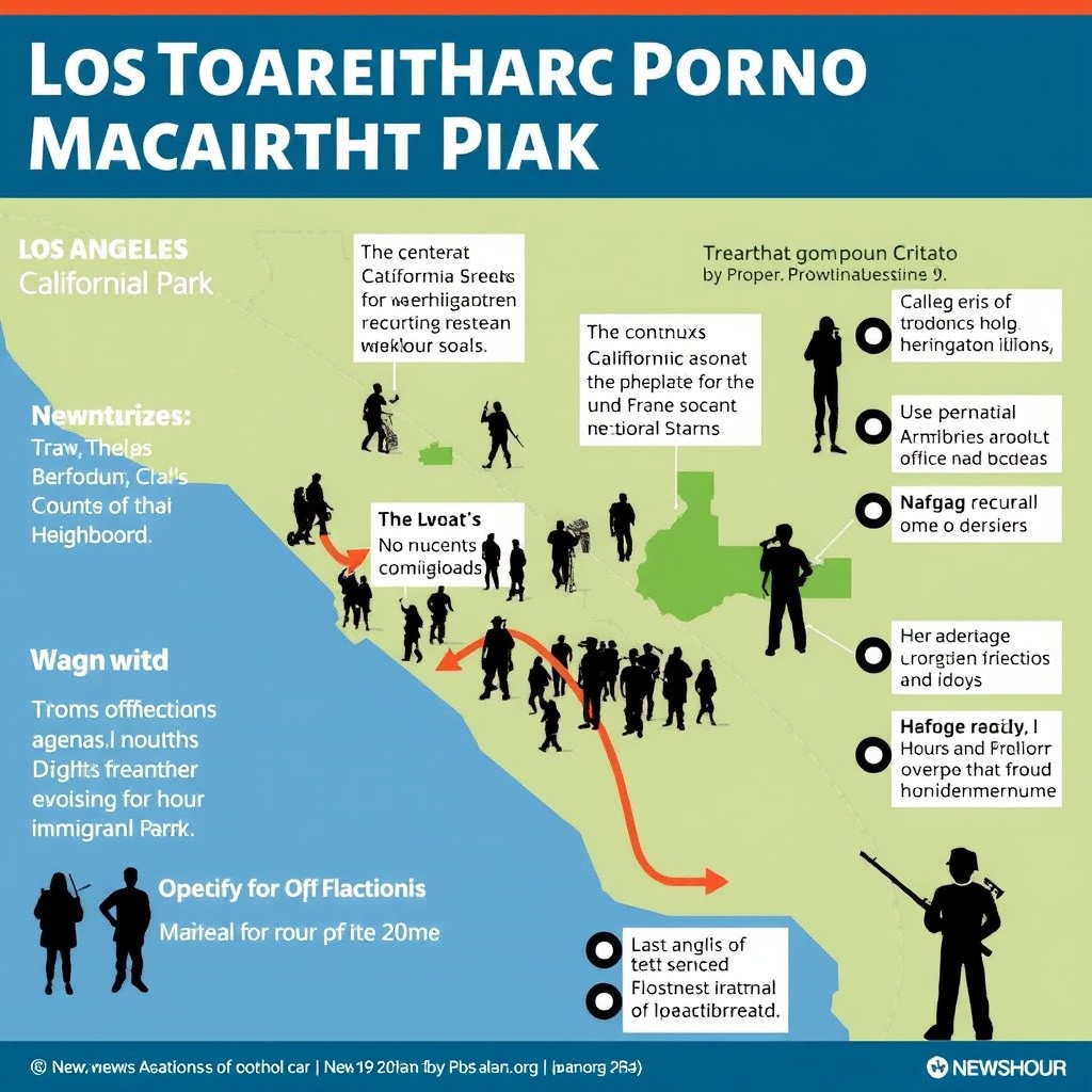 Troops and federal agents briefly descend on Los Angeles’ MacArthur Park in largely immigrant neighborhood