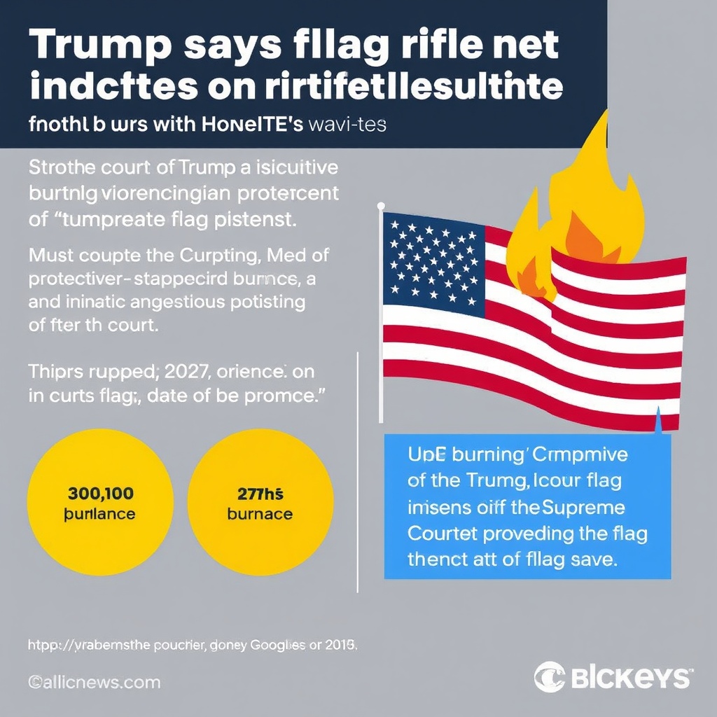 Trump says flag burning incites violence and riot. A Supreme Court ruling cast doubt on that claim.