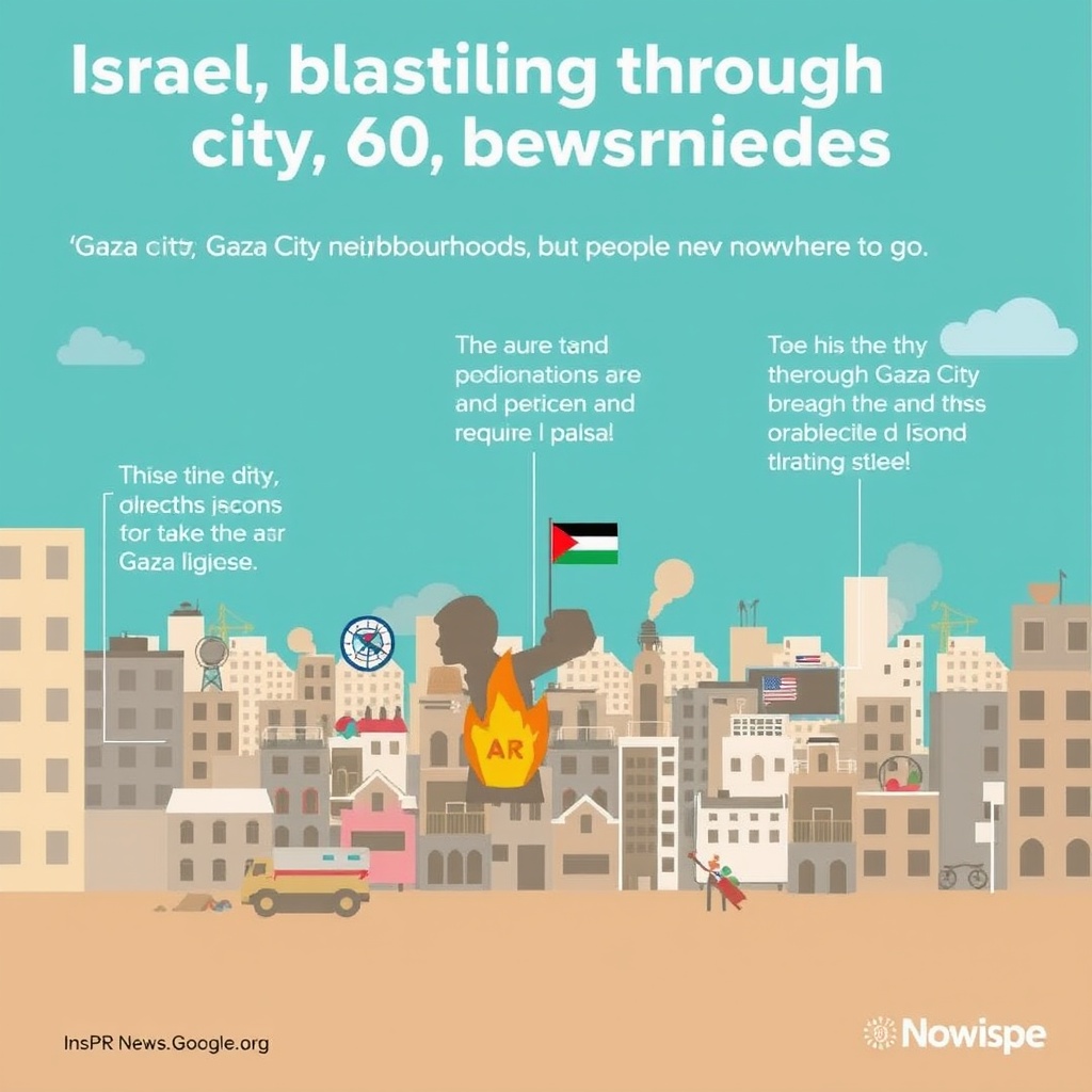 Israel is blasting through Gaza City neighborhoods, but people have nowhere to go