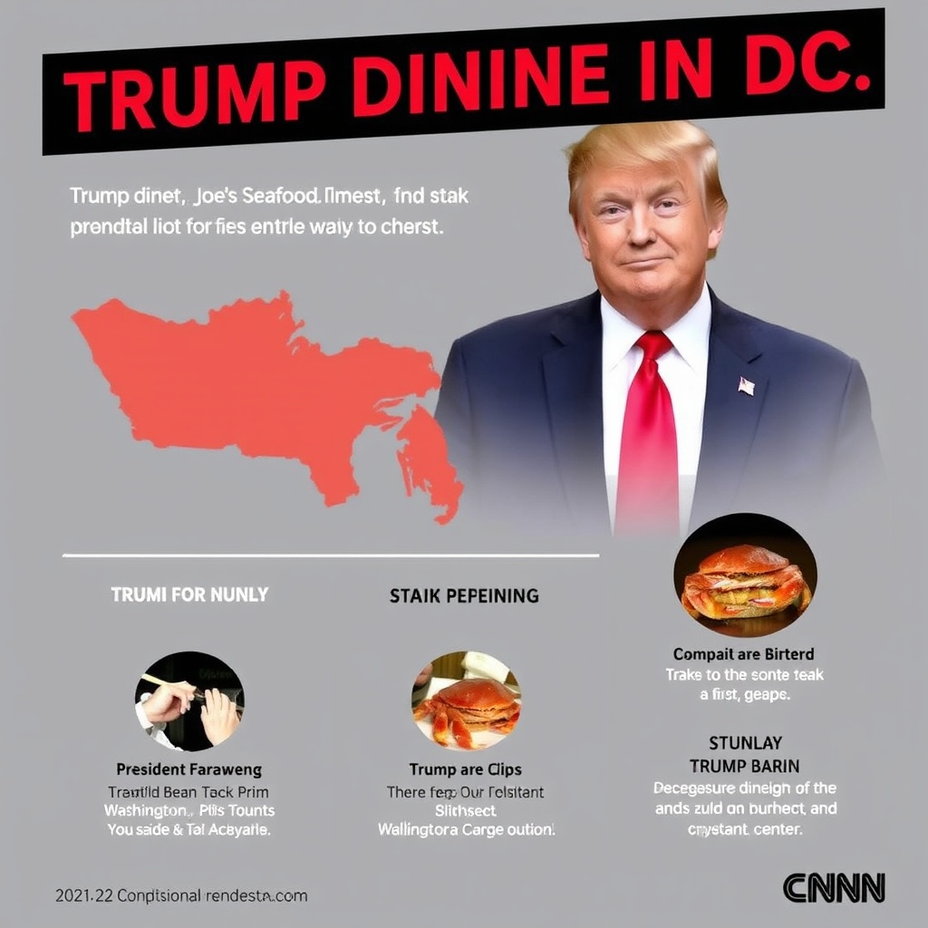 Trump dines out in DC for first time in his second term, asserting crime crackdown made city safe